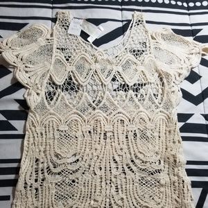 Sheer, super cute crochet tank